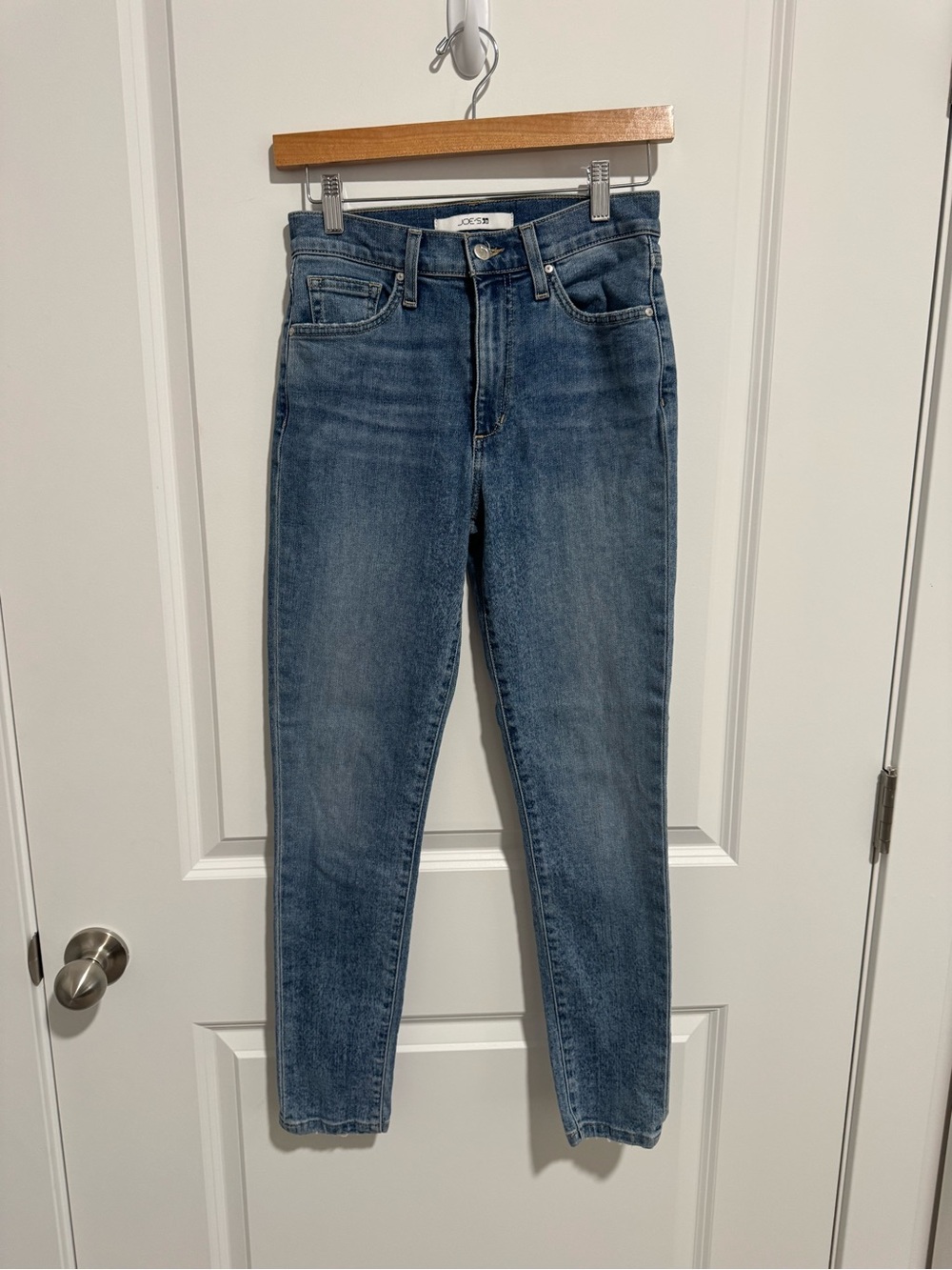 Joe's Jeans High-Rise Skinny Ankle Jeans in Medium Blue Wash